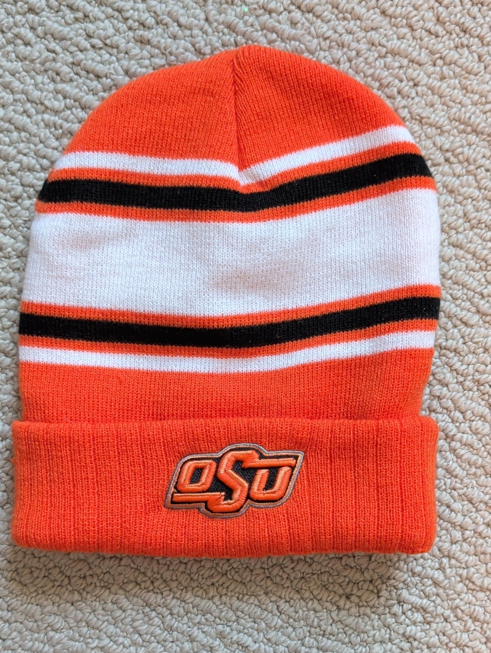 OSU Orange Stripe Knit Beanie